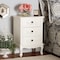 Baxton Studio Callen Classic and Traditional White Finished Wood 3Drawer Nightstand 212-11939-ZORO - alternate 1